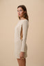 Knitted Loop Dress - Gold