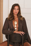 Wrap Midi Dress - Brown